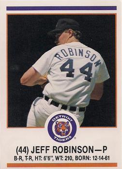 1989 Detroit Tigers Police #44 Jeff Robinson Front