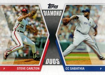 2011 Topps - Diamond Duos (Series 1) #DD-CS Steve Carlton / CC Sabathia Front