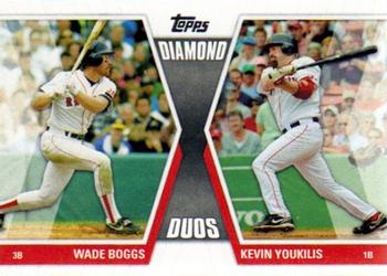 2011 Topps - Diamond Duos (Series 1) #DD-BY Wade Boggs / Kevin Youkilis Front