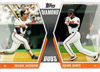 2011 Topps - Diamond Duos (Series 1) #DD-JJ Reggie Jackson / Adam Jones Front