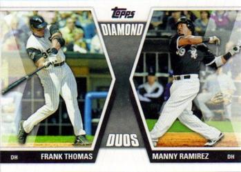2011 Topps - Diamond Duos (Series 1) #DD-TR Frank Thomas / Manny Ramirez Front