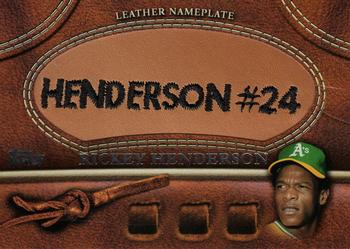 2011 Topps - Manufactured Glove Leather Nameplates #MGL-RHE  Rickey Henderson Front