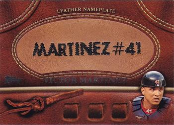 2011 Topps - Manufactured Glove Leather Nameplates #MGL-VM Victor Martinez Front