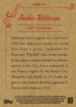 2011 Topps - CMG Reprints #CMGR-14 Jackie Robinson Back