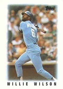 1986 Topps Major League Leaders Minis #22 Willie Wilson Front