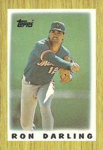 1987 Topps Major League Leaders Minis #21 Ron Darling Front