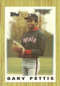 1987 Topps Major League Leaders Minis #47 Gary Pettis Front