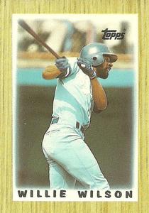 1987 Topps Major League Leaders Minis #58 Willie Wilson Front