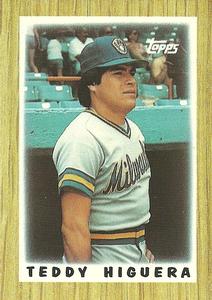 1987 Topps Major League Leaders Minis #60 Teddy Higuera Front