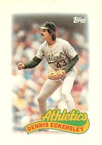 1989 Topps Major League Leaders Minis #69 Dennis Eckersley Front