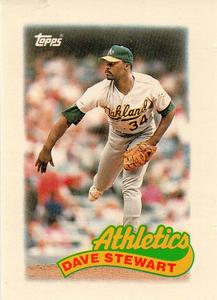1989 Topps Major League Leaders Minis #71 Dave Stewart Front