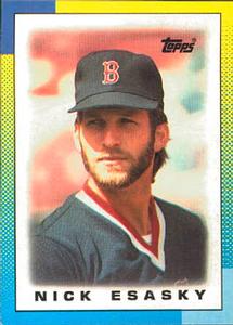 1990 Topps Major League Leaders Minis #5 Nick Esasky Front