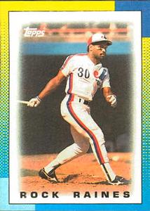 1990 Topps Major League Leaders Minis #63 Rock Raines Front