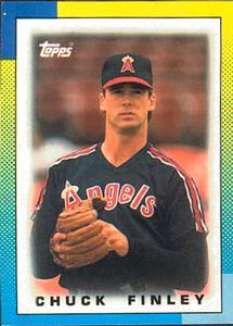 1990 Topps Major League Leaders Minis #8 Chuck Finley Front