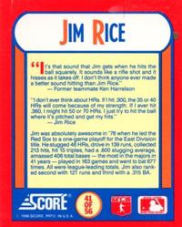 1990 Score - Magic Motion: The MVPs #41 Jim Rice Back