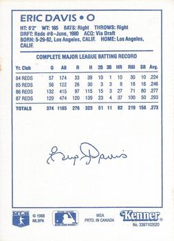 1988 Kenner Starting Lineup Cards #3397102020 Eric Davis Back