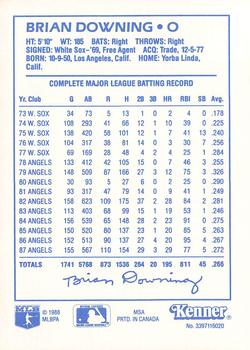 1988 Kenner Starting Lineup Cards #3397116020 Brian Downing Back