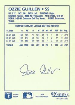 1988 Kenner Starting Lineup Cards #3397113050 Ozzie Guillen Back