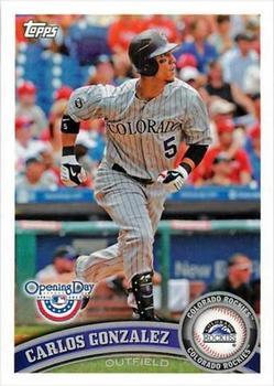 2011 Topps Opening Day #1 Carlos Gonzalez Front