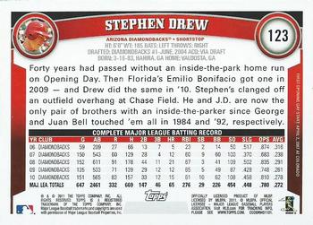 2011 Topps Opening Day #123 Stephen Drew Back