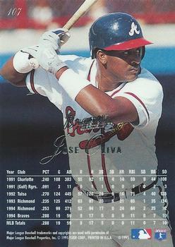 1995 Flair #107 Jose Oliva Back