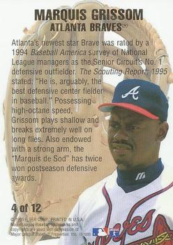 1995 Flair - Hot Gloves #4 Marquis Grissom Back