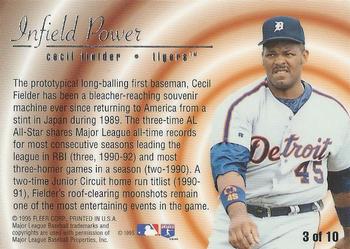 1995 Flair - Infield Power #3 Cecil Fielder Back