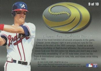 1995 Flair - Wave of the Future #9 Chipper Jones Back