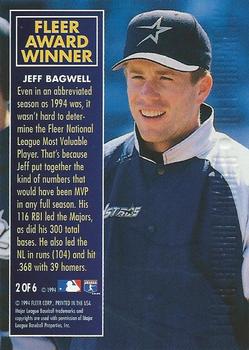 1995 Fleer - Award Winners #2 Jeff Bagwell Back