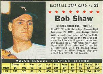 1961 Post Cereal (F278-33) #23 Bob Shaw Front
