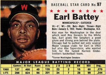 1961 Post Cereal (F278-33) #97 Earl Battey Front