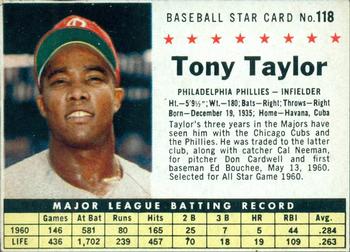 1961 Post Cereal (F278-33) #118 Tony Taylor Front