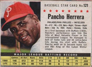 1961 Post Cereal (F278-33) #121 Pancho Herrera Front