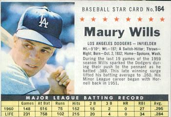 1961 Post Cereal (F278-33) #164 Maury Wills Front