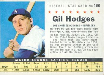 1961 Post Cereal (F278-33) #168 Gil Hodges Front