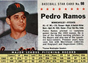 1961 Post Cereal (F278-33) #98 Pedro Ramos Front