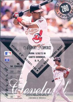1995 Leaf #280 Manny Ramirez Back