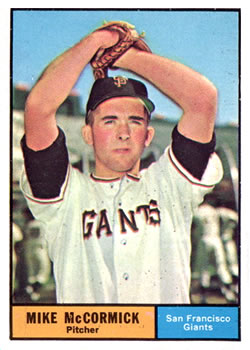 1961 Topps #305 Mike McCormick Front