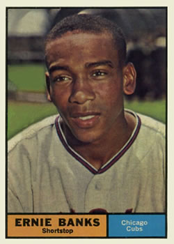 1961 Topps #350 Ernie Banks Front
