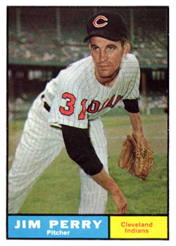 1961 Topps #385 Jim Perry Front