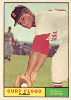1961 Topps #438 Curt Flood Front