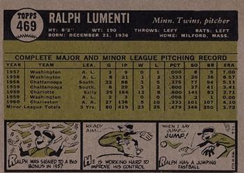 1961 Topps #469 Ralph Lumenti | The Trading Card Database