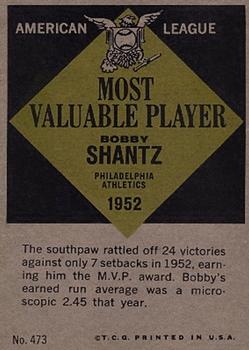 1961 Topps #473a Bobby Shantz Back