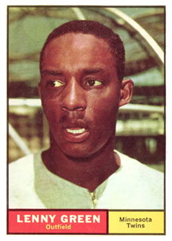 1961 Topps #4 Lenny Green Front