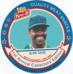 1988 King B Discs #17 Alvin Davis Front