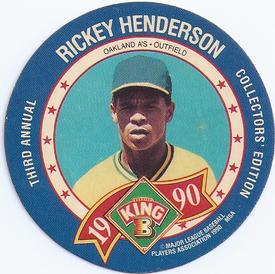 1990 King B Discs #19 Rickey Henderson Front