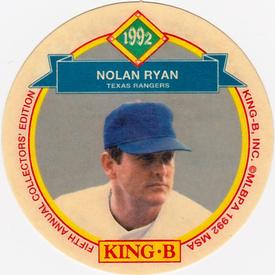 1992 King B Discs #7 Nolan Ryan Front