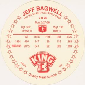 1995 King B Discs #2 Jeff Bagwell Back