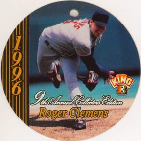 1996 King B Discs #1 Roger Clemens Front