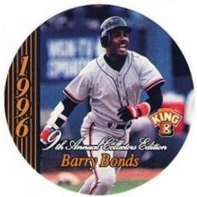 1996 King B Discs #23 Barry Bonds Front